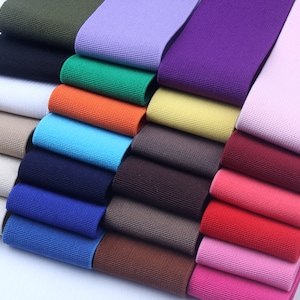 Fascia elastica di colore largo 2 pollici-1 metro-Fascia elastica morbida ad alta elasticità-Fascia elastica per cucire fai da te-Forniture per abbigliamento We005