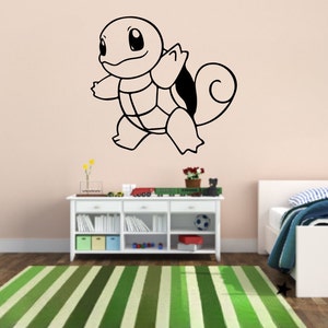 Squirtle Pokemon Wall Art Vinyl Decal Sticker Removable Cartoon Character Catch