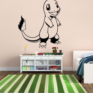 Charmander Pokemon Wall Art Vinyl Decal Sticker Removable Cartoon Character