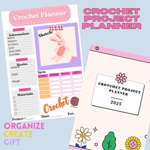 Crochet Project Planner 2025 - Organize - Sketch - Create