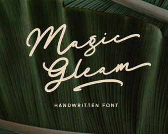 Magic Gleam Font, Lovely Font, Cricut Font, Modern Font, Casual Font, Handwritten Font, Script Font, Logo Font, Decorative Font, Bold Font