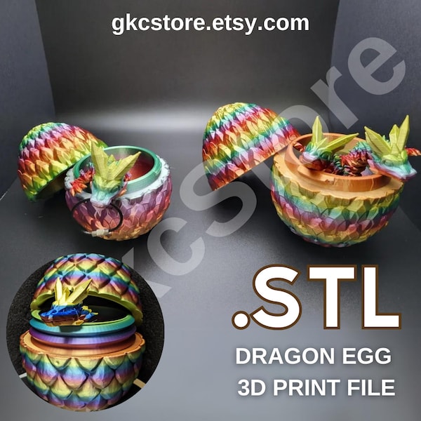 Fascinating Dragon Egg 3D Printer STL File - Realistic Dragon Egg