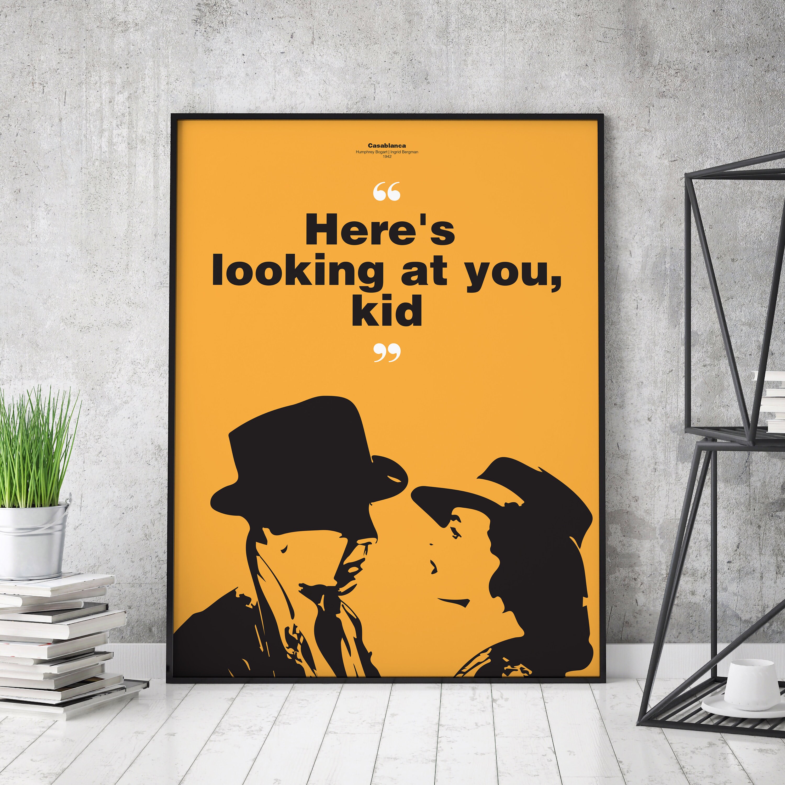 Casablanca Movie Quote Poster Digital Download Wall Art Print