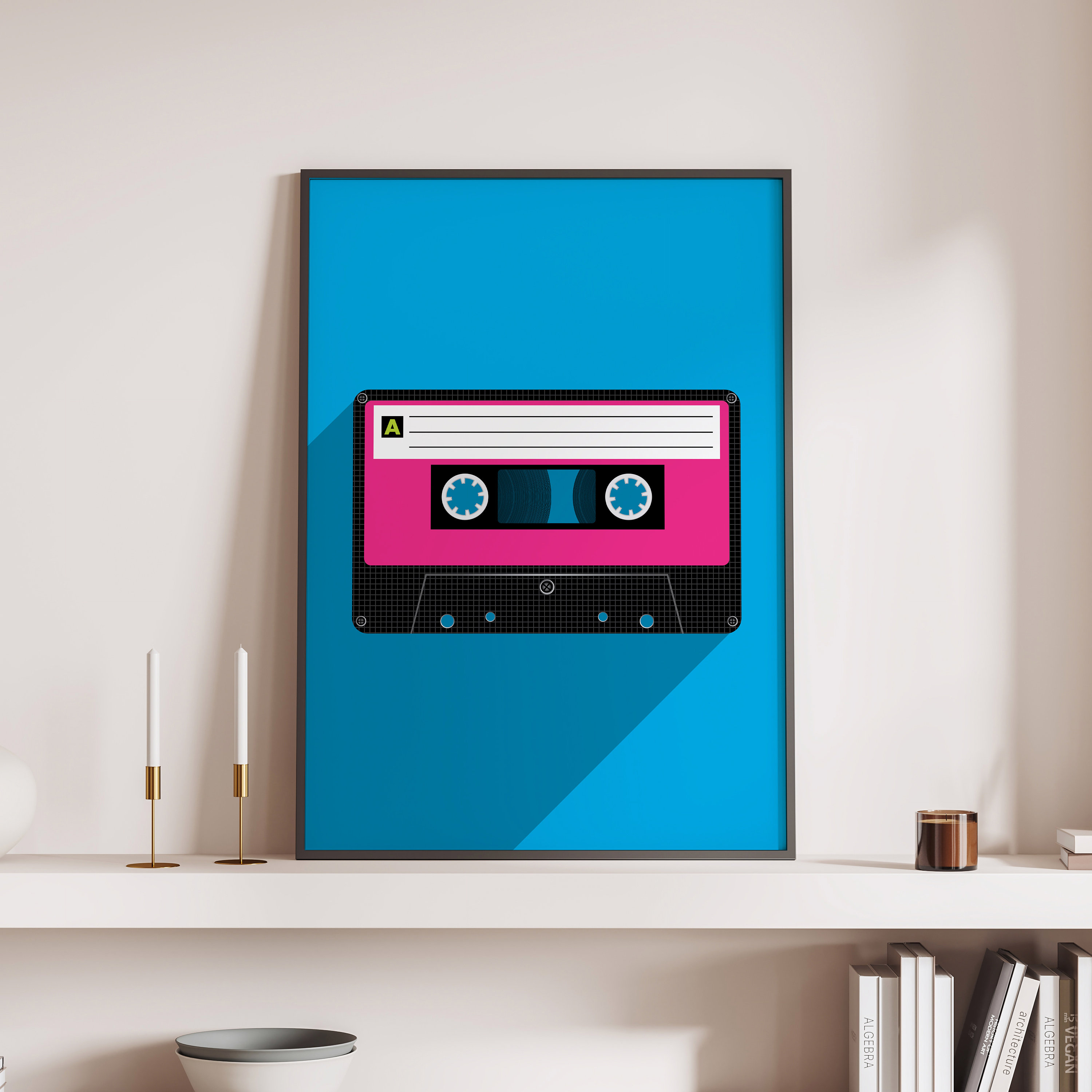 Retro Cassette Tape Poster | Retro Wall Art | Vintage Decor | 80s Print ...