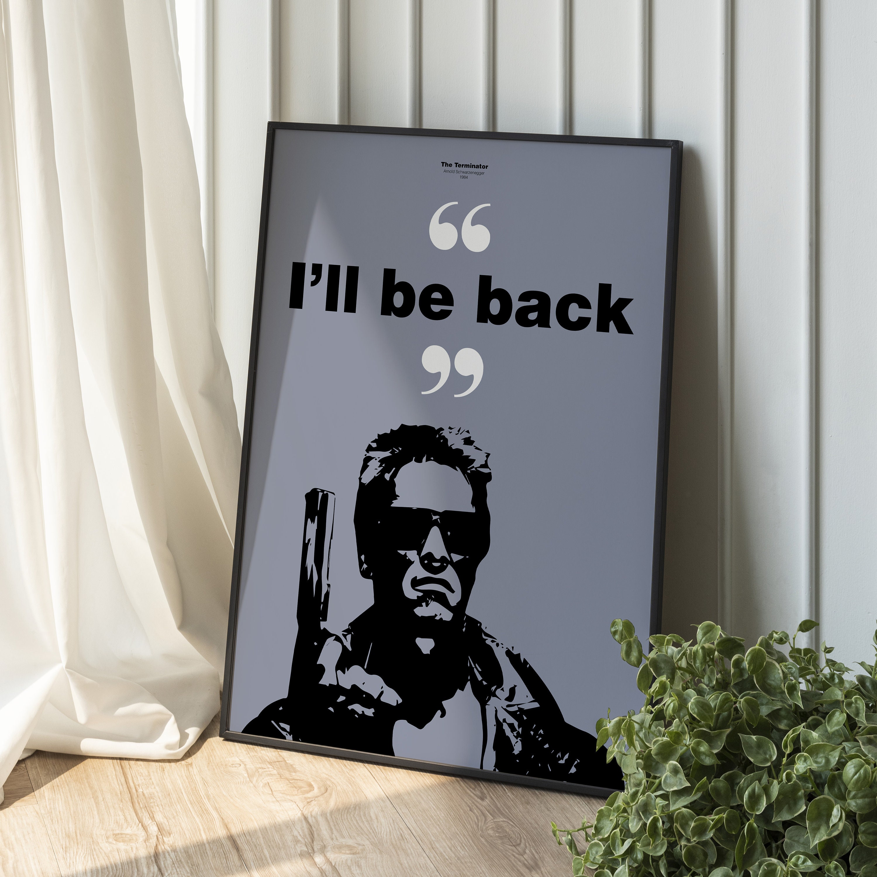 Terminator Skin Quote The Terminator Movie Quote Poster | Digital Download | Wall Art Print ...
