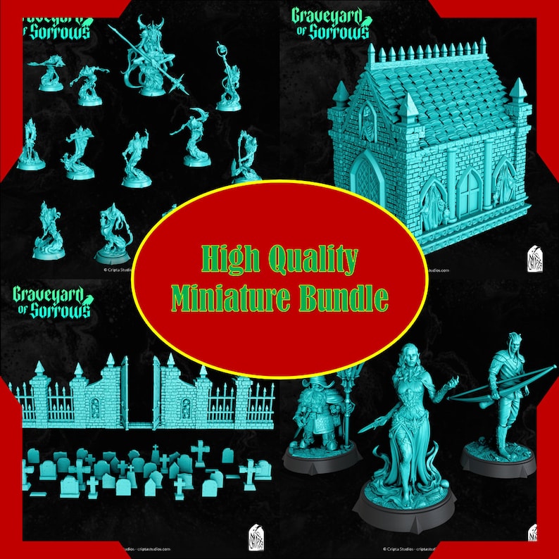 DND Miniatures Pack 5 3D Printable Files STL Files Ready - Etsy