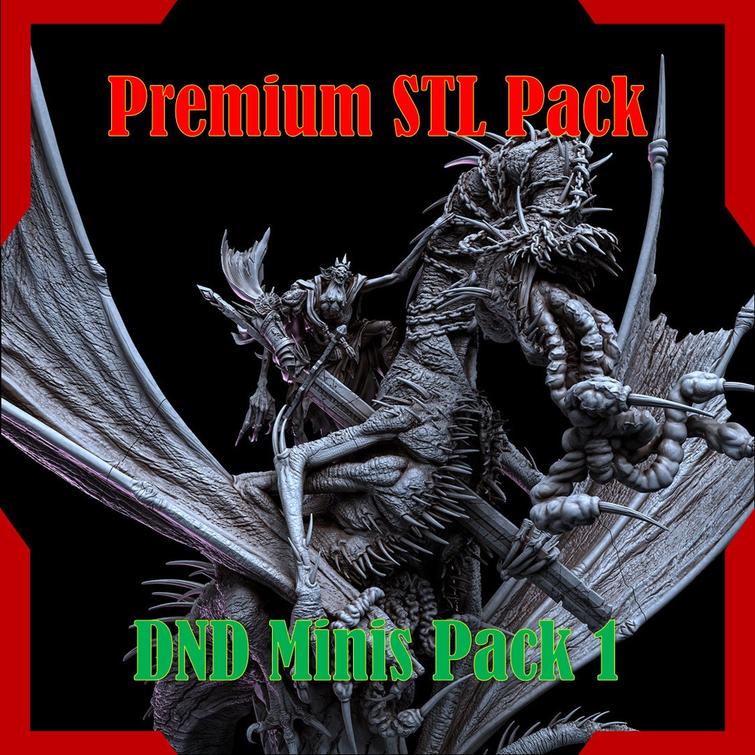 DND Miniatures Pack 1 3D Printable Files STL Files Ready - Etsy
