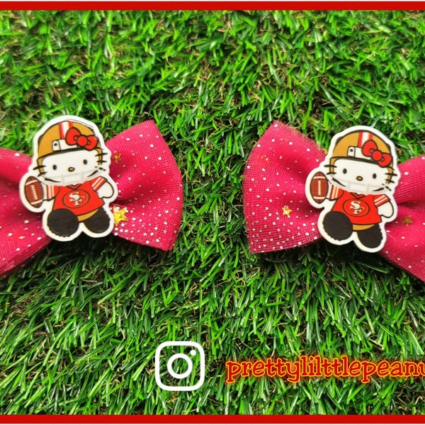 49ers Hello Kitty pigtail Bows