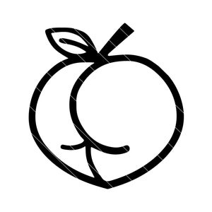 Peach Butt, Peach Bum, Peach Ass SVG, PNG, EPS, dxf, jpg instant digital download