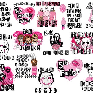 Mean Girls Png Bundle, Mean girls png, Halloween png, Horror png, Horror Character PNG, digital download Active