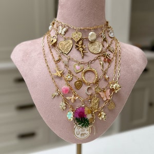 diy create your own charm necklace gold plated charms
