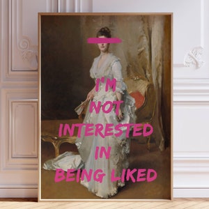Altered Vintage Portrait Art Print, Feminist Wall Art, Eclectic Home Decor, Girly Wall Art, Maximalist Decor, Quirky Wall Art, Printable Art