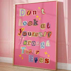 Cita inspiradora, recordatorio diario, arte de pared, póster de afirmación positiva, arte de pared moderno, póster de letras de revista, arte tipográfico imprimible