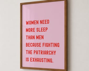 Feminism Poster, Typography Wall Art, Feminist Quote Print, Empowerment Poster, Digital Download