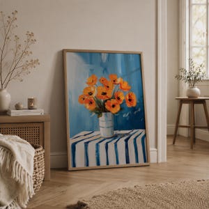 Bright Abstract Flower Vase Print, Modern Abstract Botanical Poster, Floral Wall Art, Digital Download image 16