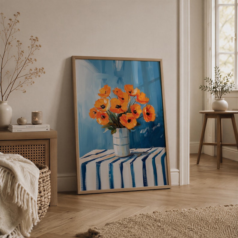 Bright Abstract Flower Vase Print, Modern Abstract Botanical Poster, Floral Wall Art, Digital Download image 16