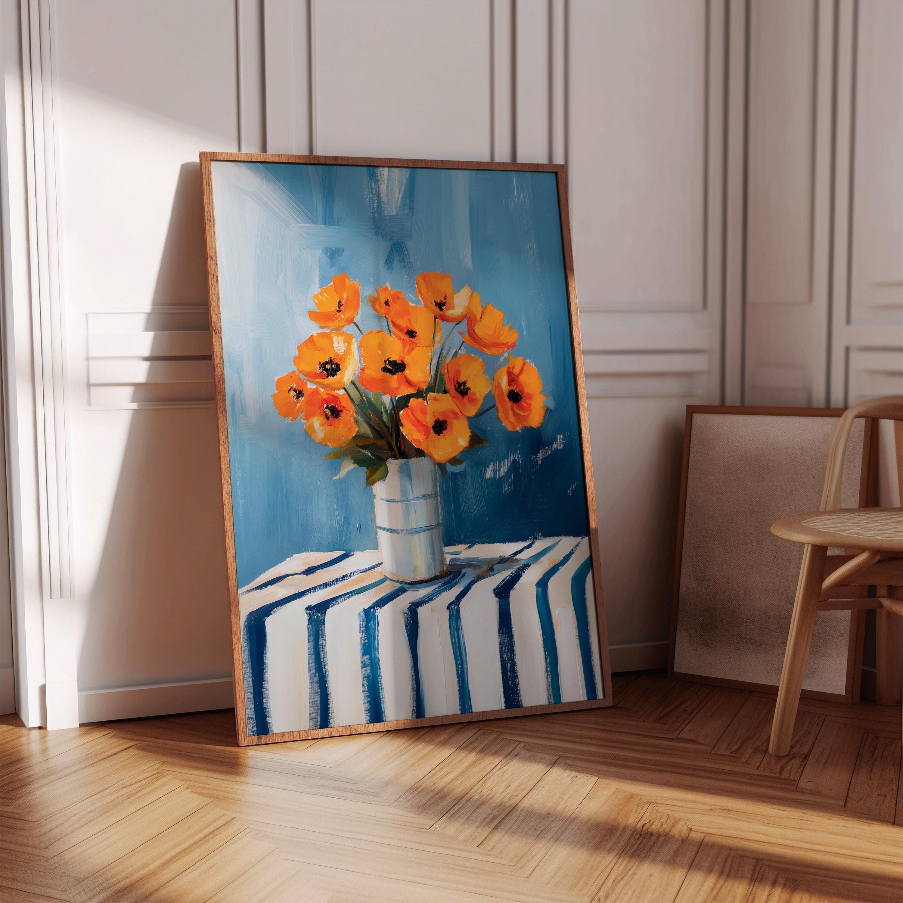 Bright Abstract Flower Vase Wall Art, Botanical Print, Modern Floral ...
