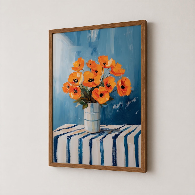 Bright Abstract Flower Vase Print, Modern Abstract Botanical Poster, Floral Wall Art, Digital Download image 12
