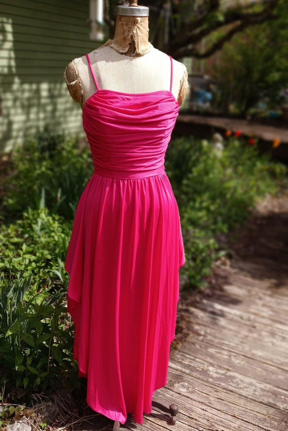 1980s Pink Party Dress