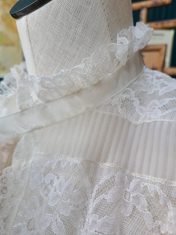 1930s Vintage Sheer White Nightgown - image 8