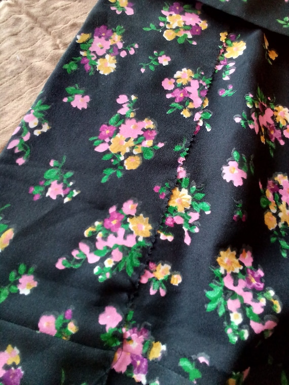 70s Floral Maxi Skirt - image 4