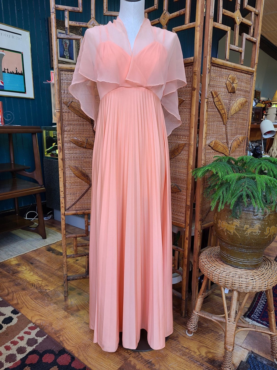 peach flowy dress Peaches Dress | Occasion Dress in Sizes XXS–6X main image 0