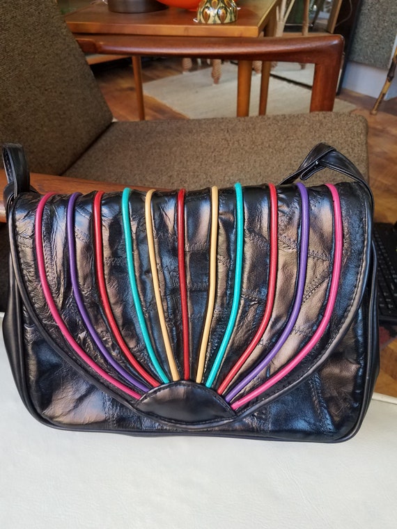 Colorful Leather Shoulder Bag