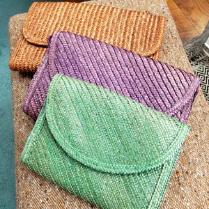 1960s Straw Clutch set of 3