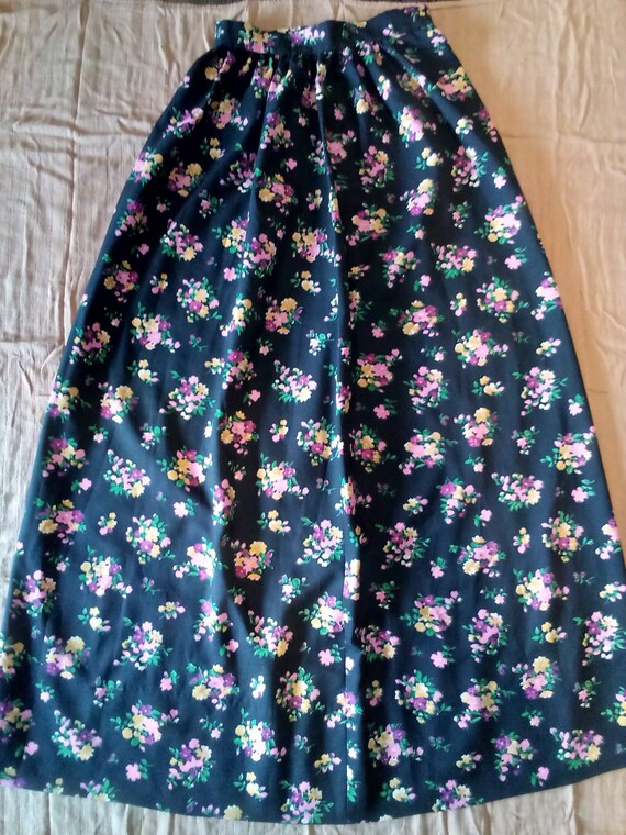 70s Floral Maxi Skirt - image 2