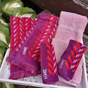 Yves St. Laurent Designer Retro Bath Towels
