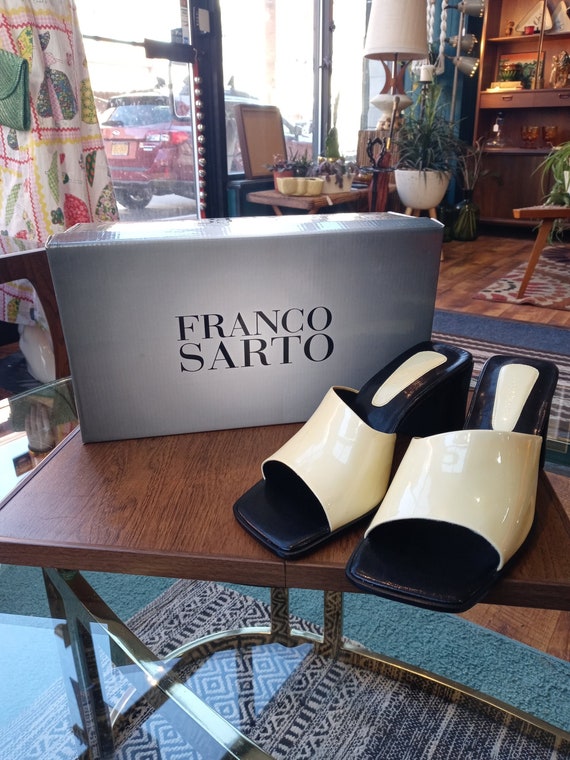 Y2k Franco Sarto Yellow Heeled Sandals
