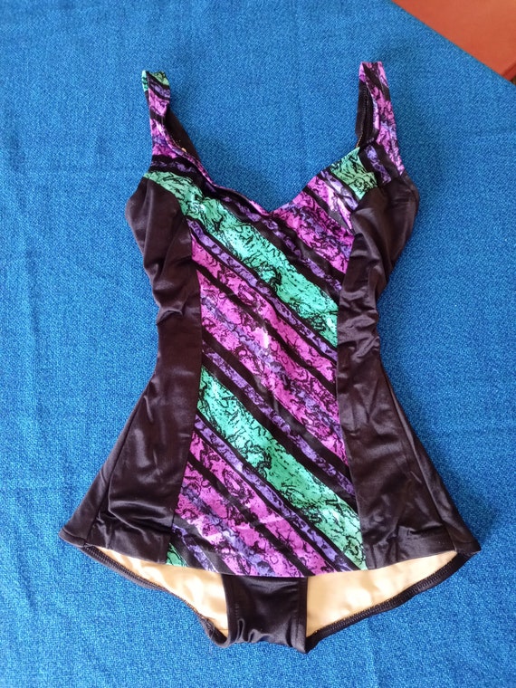 One Piece Swimsuit 80s Vtg