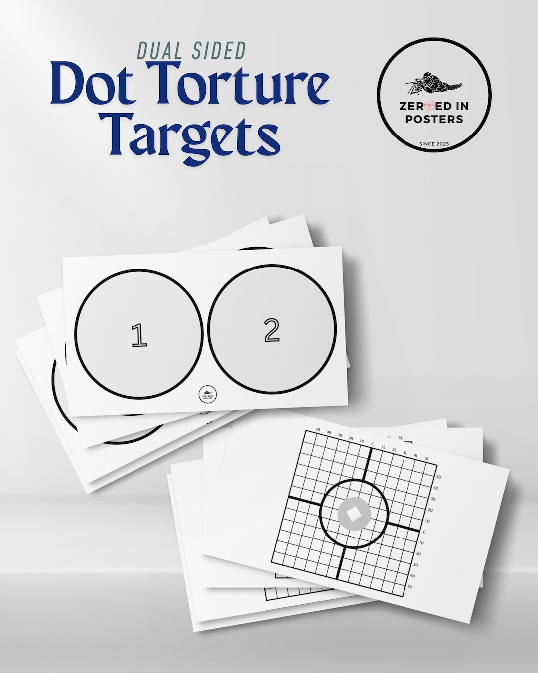 Target Ranging Cards Pocket-sized Dot Torture Target Cards – 50/100 Pack | Firearm Accuracy ...