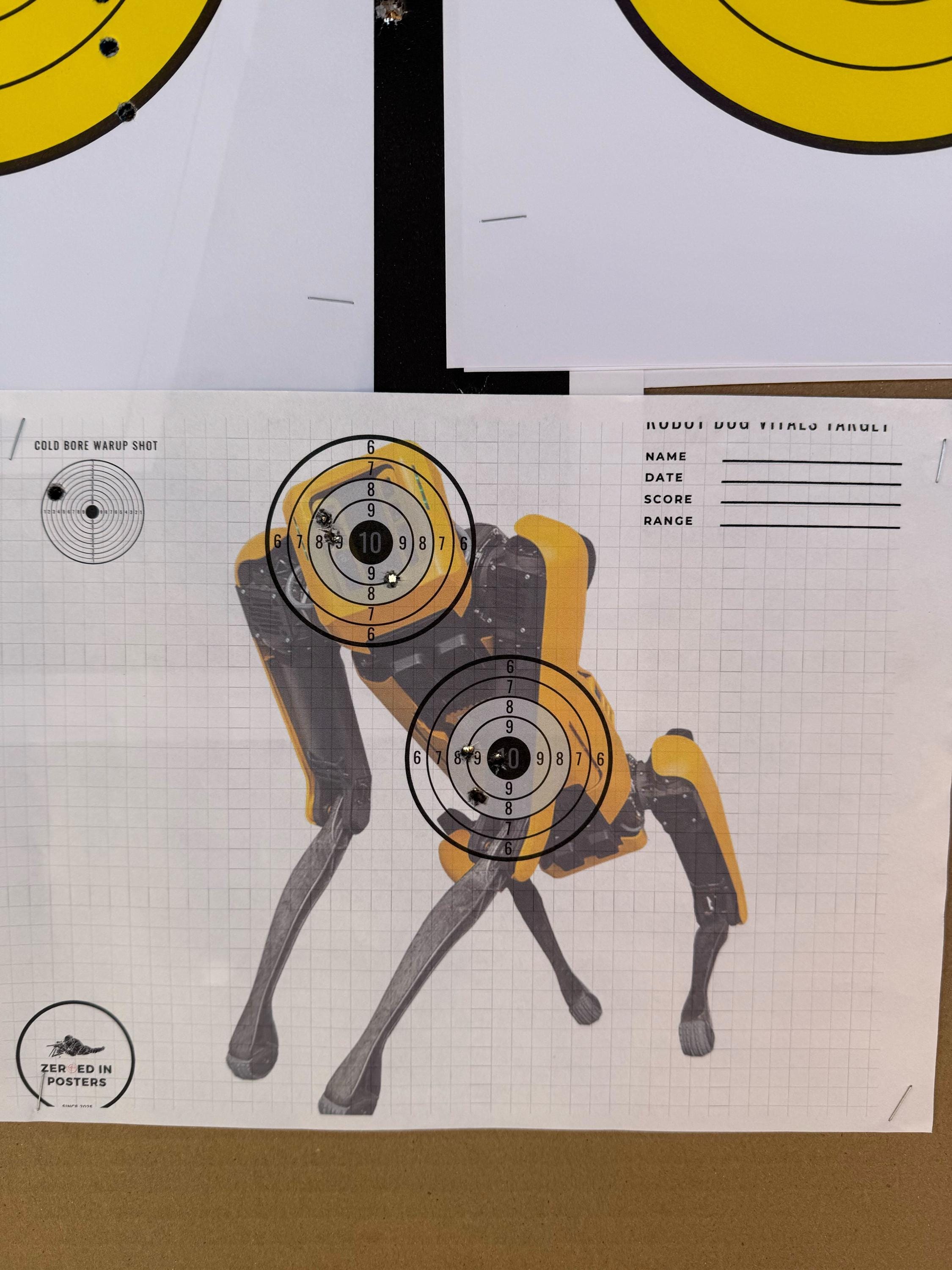Target Dog Pattern Robot Dog Printable Shooting Target | Digital Download | Letter Size 8 ...