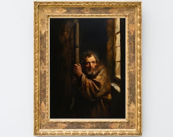 Printable Rembrandt Oil Painting Renaissance Wall Art Baroque Painting, Digital Download Home Office Decor DIY Vintage Portrait Digital Art