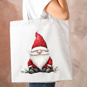Santa Gnome PNG: Christmas Ornament Design (Digital Download)