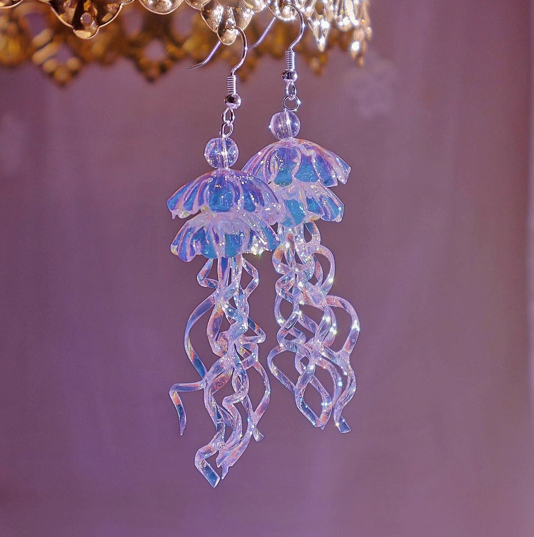 Iridescent Clam Earrings
