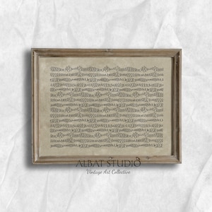 Vintage Inspired Art Print | Scribble Sketch | Beige Scribbles Wall Art | Modern Traditional Decor | Abstract Art Prints | P18