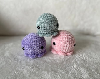 Crochet Octopus, Great gifts for birthdays, holidays, and anniversaries. Soft amigurumi plushie.