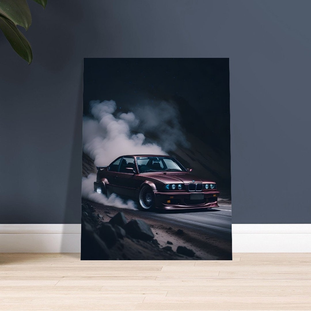 BMW E36 Drifting Aluminium Poster - Etsy