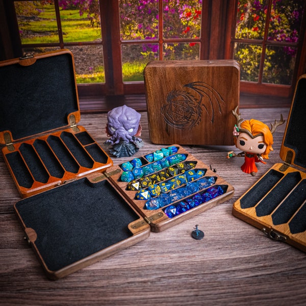 Fáfnir's Dice Vault | USA Made • Hero Vault • Dice Box • Hardwood Dice Tray