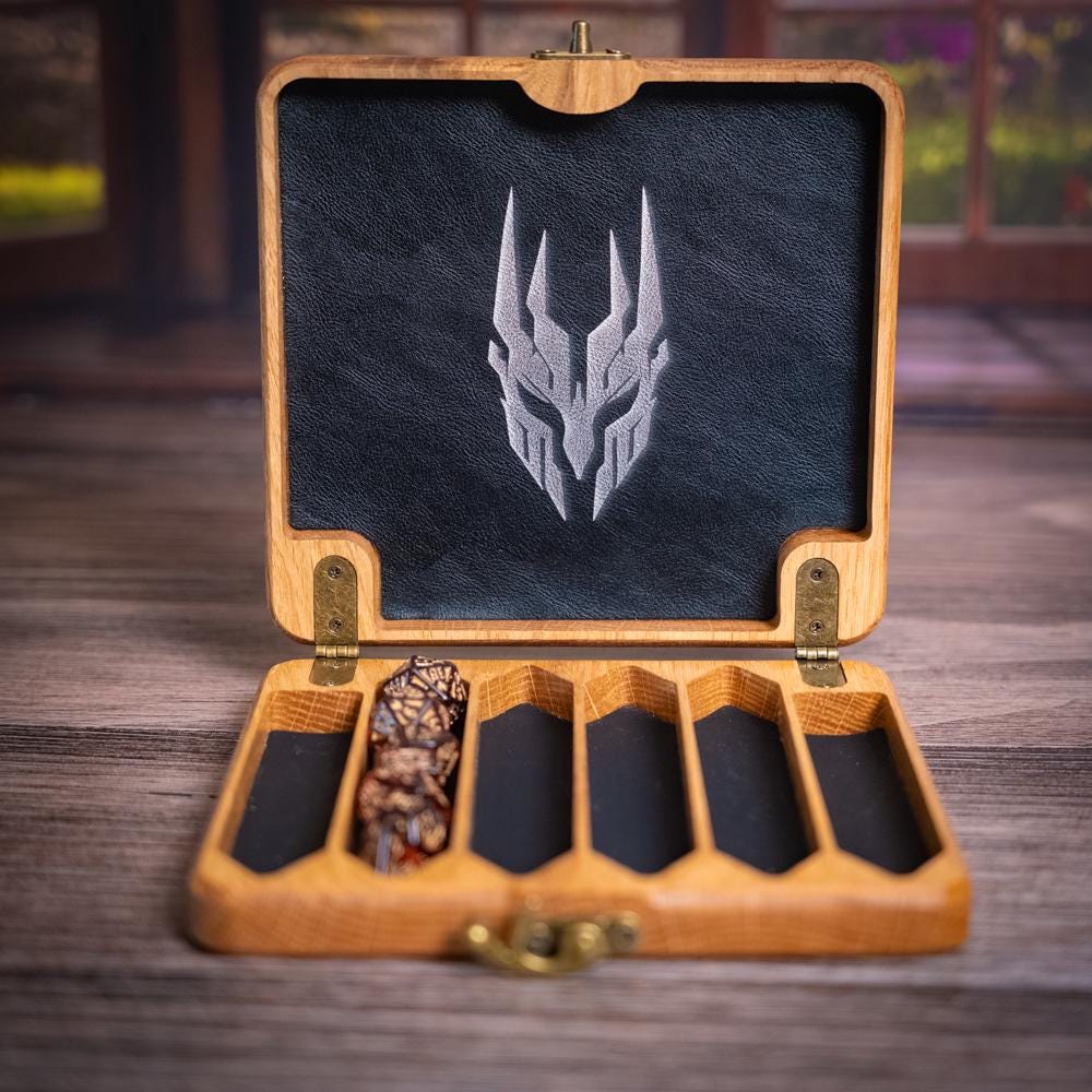 Fighter Themed Dice Vault and Dice Bundle