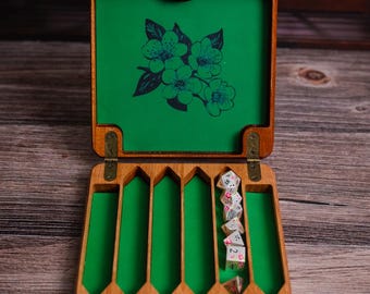 Druid Themed Dice Vault With Metal Dice Bundle | Hand Made in the USA