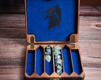 Plague Doctor Themed Dice Vault With 11 Piece Dice Set