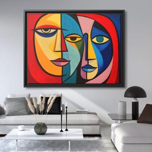 Cubist Painting Pablo Picasso Pint Wall Art Picasso Cubist Artwork Picasso Wall Art Abstract Art Work Picasso Drawing Huge Wall Art Picasso