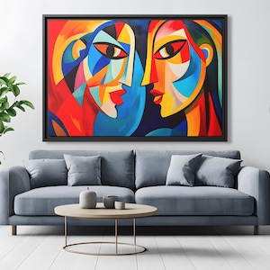 Cubist Painting Pablo Picasso Pint Wall Art Picasso Cubist Artwork Picasso Wall Art Abstract Art Work Picasso Drawing Huge Wall Art Picasso