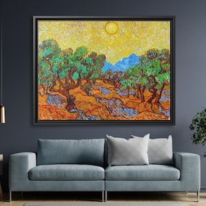Vincent Van Gogh Olive Trees Van Gogh Wall Art Vincent Van Gogh Canvas Print Van Gogh Famous Landscape Painting Wall Art Landscape Provence