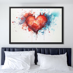 Wall Art Banksy Street Art Graffiti Heart Art Romantic Painting Colorful Hearts Graffiti Painting Banksy Artwork Heart Painting Large Banksy