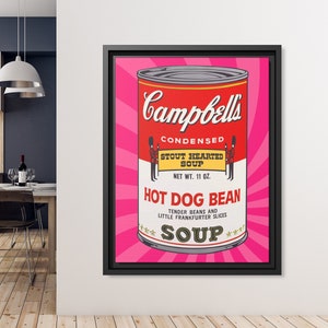 Campbell Soup Can Wall Art Pop Culture Andy Warhol Print Soup Poster Retro Pop Art Soup Warhol Poster Andy Warhol Soup Campbell Pop Art Soup