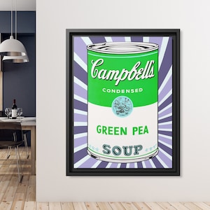 Campbell Soup Can Wall Art Pop Culture Andy Warhol Print Soup Poster Retro Pop Art Soup Warhol Poster Andy Warhol Soup Campbell Pop Art Soup